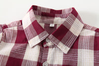 Load image into Gallery viewer, 2 Pieces Set Baby Kid Boys Checked Shirts And Solid Color Rompers Wholesale 220425219
