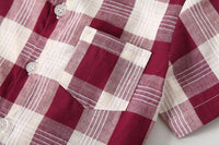 Load image into Gallery viewer, 2 Pieces Set Baby Kid Boys Checked Shirts And Solid Color Rompers Wholesale 220425219
