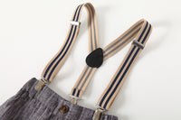 Load image into Gallery viewer, 2 Pieces Set Baby Kid Boys Checked Shirts And Solid Color Rompers Wholesale 220425219
