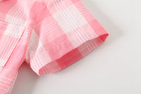 Load image into Gallery viewer, 2 Pieces Set Baby Kid Boys Dressy Checked Shirts And Solid Color Rompers Wholesale 220425222
