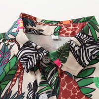 Load image into Gallery viewer, 2 Pieces Set Baby Kid Boys Plant Print Shirts And Solid Color Shorts Wholesale 220425224
