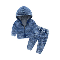 Load image into Gallery viewer, 2 Pieces Set Baby Kid Boys Solid Color Jackets Outwears And Pants Wholesale 22042523
