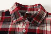 Load image into Gallery viewer, 2 Pieces Set Baby Boys Checked Rompers And Solid Color Jumpsuits Wholesale 220425244
