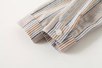 Load image into Gallery viewer, 2 Pieces Set Baby Kid Boys Birthday Party Striped Bow Shirts And Solid Color Jumpsuits Wholesale 220425250
