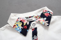 Load image into Gallery viewer, 2 Pieces Set Kid Boys Flower Print Polo Shirts And Shorts Wholesale 22042526
