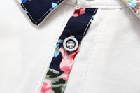 Load image into Gallery viewer, 2 Pieces Set Kid Boys Flower Print Polo Shirts And Shorts Wholesale 22042526
