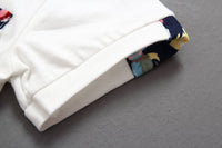 Load image into Gallery viewer, 2 Pieces Set Kid Boys Flower Print Polo Shirts And Shorts Wholesale 22042526
