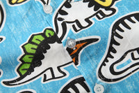 Load image into Gallery viewer, 2 Pieces Set Baby Kid Boys Dressy Dinosaur Cartoon Bow Print Shirts And Solid Color Rompers Wholesale 220425261
