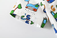Load image into Gallery viewer, 2 Pieces Set Baby Kid Boys Letters Cartoon Bow Print Shirts And Shorts Wholesale 220425264
