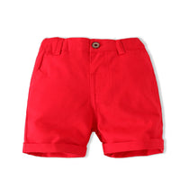 Load image into Gallery viewer, 2 Pieces Set Baby Kid Boys Letters Cartoon Bow Print Shirts And Shorts Wholesale 220425264
