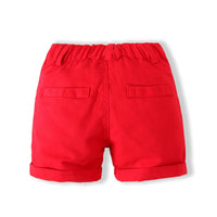 Load image into Gallery viewer, 2 Pieces Set Baby Kid Boys Letters Cartoon Bow Print Shirts And Shorts Wholesale 220425264
