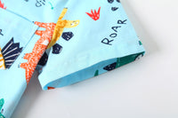 Load image into Gallery viewer, 2 Pieces Set Baby Kid Boys Dinosaur Cartoon Bow Print Shirts And Shorts Wholesale 220425265
