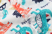 Load image into Gallery viewer, 2 Pieces Set Baby Kid Boys Dinosaur Cartoon Bow Print Shirts And Shorts Wholesale 220425267
