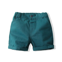 Load image into Gallery viewer, 2 Pieces Set Baby Kid Boys Dinosaur Cartoon Bow Print Shirts And Shorts Wholesale 220425267
