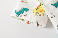 Load image into Gallery viewer, 2 Pieces Set Baby Kid Boys Dinosaur Cartoon Print Shirts And Shorts Wholesale 220425269
