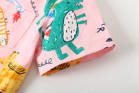 Load image into Gallery viewer, 2 Pieces Set Baby Kid Boys Dinosaur Cartoon Bow Print Shirts And Shorts Wholesale 220425270
