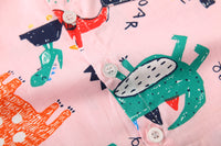 Load image into Gallery viewer, 2 Pieces Set Baby Kid Boys Dinosaur Cartoon Bow Print Shirts And Shorts Wholesale 220425270
