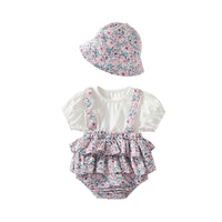 Load image into Gallery viewer, Baby Girls Flower Print Rompers Wholesale 220425271
