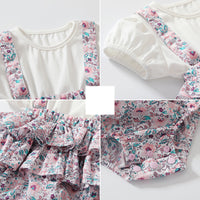 Load image into Gallery viewer, Baby Girls Flower Print Rompers Wholesale 220425271
