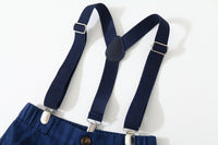 Load image into Gallery viewer, 2 Pieces Set Baby Kid Boys Striped Checked Bow Shirts And Shorts Wholesale 220425273
