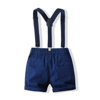 Load image into Gallery viewer, 2 Pieces Set Baby Kid Boys Striped Checked Bow Shirts And Shorts Wholesale 220425273
