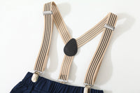 Load image into Gallery viewer, 2 Pieces Set Baby Kid Boys Solid Color Bow Shirts And Shorts Wholesale 220425277
