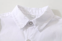 Load image into Gallery viewer, 2 Pieces Set Baby Kid Boys Solid Color Bow Shirts And Shorts Wholesale 220425281
