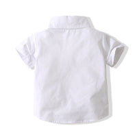 Load image into Gallery viewer, 2 Pieces Set Baby Kid Boys Solid Color Bow Shirts And Shorts Wholesale 220425281
