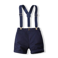 Load image into Gallery viewer, 2 Pieces Set Baby Kid Boys Striped Bow Shirts And Shorts Wholesale 220425282
