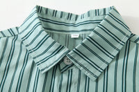 Load image into Gallery viewer, 2 Pieces Set Baby Kid Boys Dressy Striped Bow Shirts And Solid Color Shorts Wholesale 220425284
