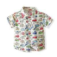 Load image into Gallery viewer, 2 Pieces Set Baby Kid Boys Letters Car Print Shirts And Solid Color Rompers Wholesale 220425290
