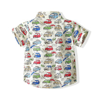 Load image into Gallery viewer, 2 Pieces Set Baby Kid Boys Letters Car Print Shirts And Solid Color Rompers Wholesale 220425290
