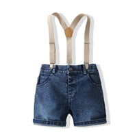 Load image into Gallery viewer, 2 Pieces Set Baby Kid Boys Letters Car Print Shirts And Solid Color Rompers Wholesale 220425290
