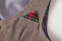 Load image into Gallery viewer, 3 Pieces Set Baby Kid Boys Birthday Party Solid Color Bow Shirts And Color-blocking Checked Vests Waistcoats And Pants Wholesale 220425294
