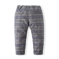 Load image into Gallery viewer, 3 Pieces Set Baby Kid Boys Dressy Solid Color Bow Shirts And Checked Vests Waistcoats And Pants Wholesale 220425312
