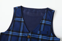 Load image into Gallery viewer, 3 Pieces Set Baby Kid Boys Dressy Solid Color Shirts Checked Vests Waistcoats And Pants Wholesale 220425321
