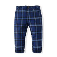 Load image into Gallery viewer, 3 Pieces Set Baby Kid Boys Dressy Solid Color Shirts Checked Vests Waistcoats And Pants Wholesale 220425321
