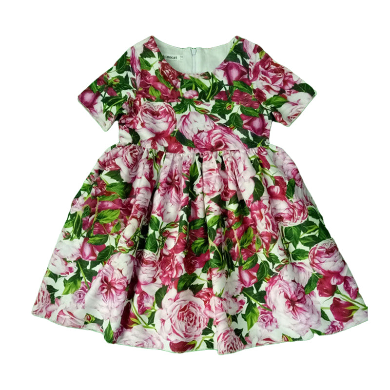 Kid Big Kid Girls Flower Print Dresses Wholesale 22042534