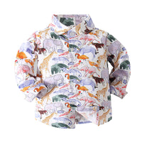 Load image into Gallery viewer, Baby Kid Boys Dinosaur Animals Print Shirts Wholesale 220425366
