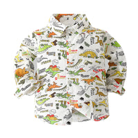 Load image into Gallery viewer, Baby Kid Boys Dinosaur Animals Print Shirts Wholesale 220425366
