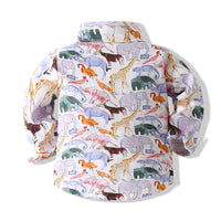 Load image into Gallery viewer, Baby Kid Boys Dinosaur Animals Print Shirts Wholesale 220425366
