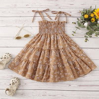 Load image into Gallery viewer, Baby Kid Girls Flower Print Rompers Dresses Wholesale 220425394
