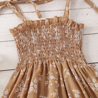 Load image into Gallery viewer, Baby Kid Girls Flower Print Rompers Dresses Wholesale 220425394
