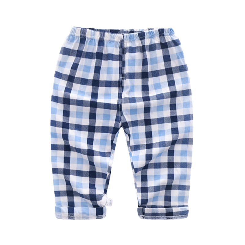 Baby Kid Unisex Striped Checked Pants Wholesale 22042554