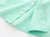 Load image into Gallery viewer, 2 Pieces Set Baby Boys Solid Color Bow Shirts And Shorts Suits Wholesale 22042565
