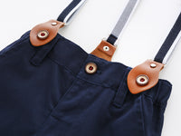 Load image into Gallery viewer, 2 Pieces Set Baby Boys Solid Color Bow Shirts And Shorts Suits Wholesale 22042565
