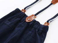 Load image into Gallery viewer, 2 Pieces Set Baby Boys Solid Color Bow Shirts And Shorts Suits Wholesale 22042565
