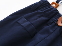 Load image into Gallery viewer, 2 Pieces Set Baby Boys Solid Color Bow Shirts And Shorts Suits Wholesale 22042565
