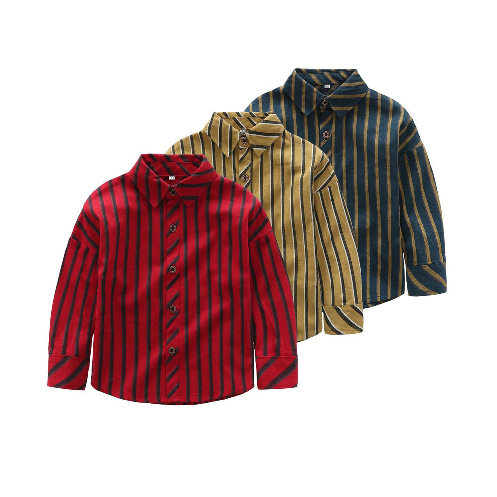 Baby Kid Boys Striped Shirts Wholesale 22042575