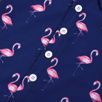 Load image into Gallery viewer, 2 Pieces Set Baby Kid Boys Flamingo Print Shirts And Solid Color Shorts Wholesale 22042581
